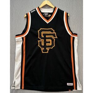 Stitches Black MLB San Francisco Giants Sleeve Less Large Jersey Embroidered